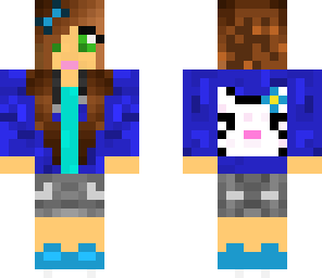 blue cat sweter girl
