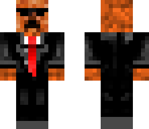 orange creeper in a suit