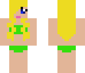 green bikini blondy