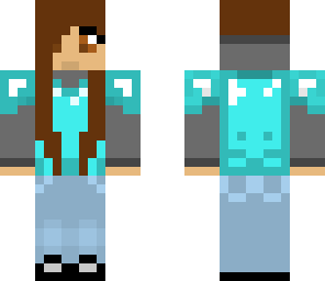 diamond armor hoodie girl