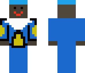 blauwe zwarte piet