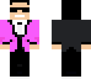 psy in pink suit
