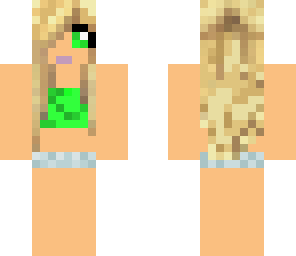 green blond girl