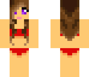 red swimming girl