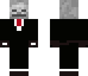 skeleton in a tux