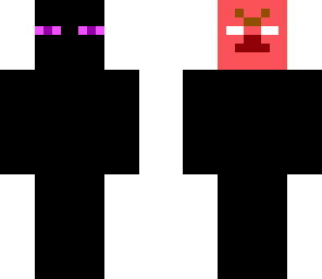 flame herobrine on the front and ender on the back