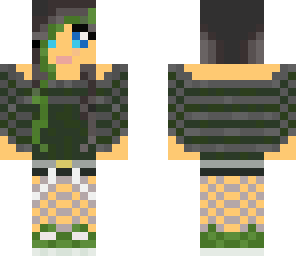 green emo girl
