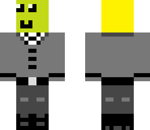 smiley face in a suit