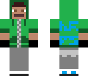 green hoodie