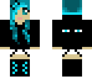 blue and black enderman girl fixed