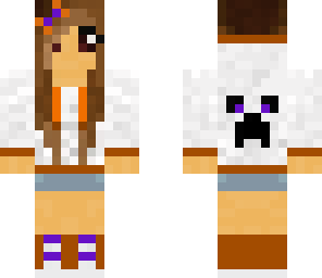 purple and orange creeper hoodie