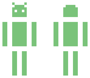 andriod icon white outline