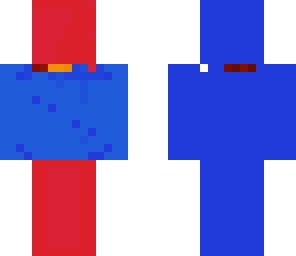 blue and red enderman