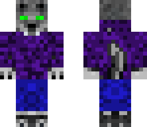 wolf in a purple hoodie