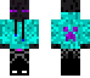 in cyan hoodie