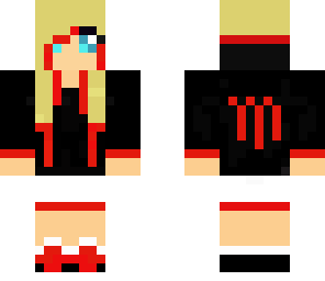 girl with red hoodie