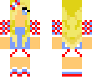 red white and blue girl