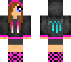 pink  and blue monster girl
