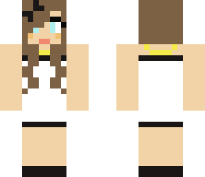 brunette with white dress