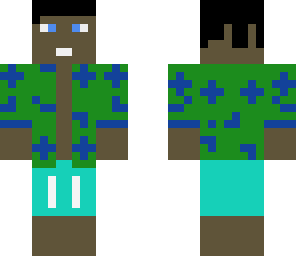 hawaian man no shirt