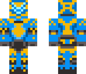 halo 4 blue and yellow venator armour 2
