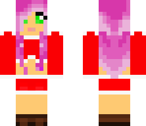 pink haired santa chick