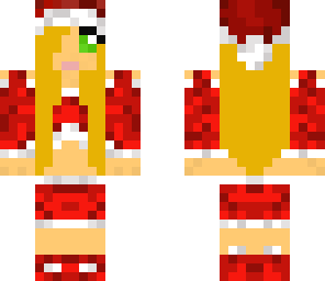 sweet blonde christmas girl with green eyes