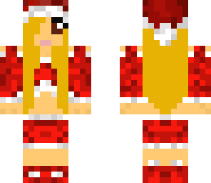 sweet blonde christmas girl with brown eyes