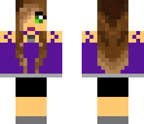 cute purple brunette