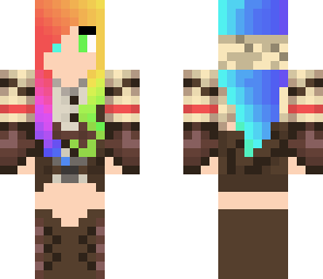 rainbow haired assassin girl