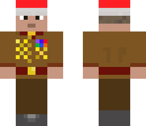 captain with santa hat