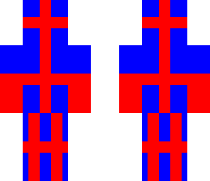 blue red