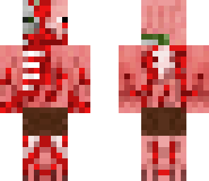 zombie pig that hase red blood
