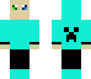 aqua creeper hoodie
