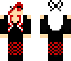 red goth girl