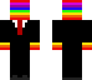 rainbow in a tux