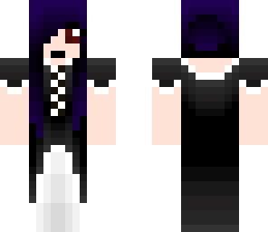 gothic girl with badly done bun hair