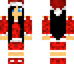 black hair santa girl