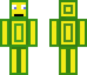 green an yellow face