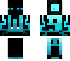 enderman azul con chaqueta de creeper