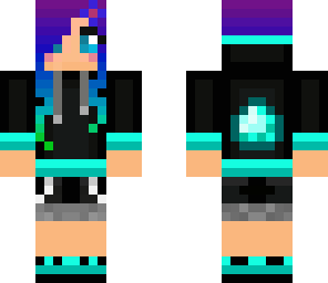 blue haired diamond girl