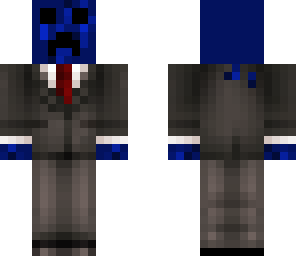 bule creeper in suit