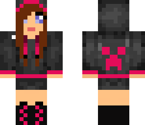 pink and gray creeper hoody