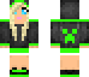 lime green hoodie girl