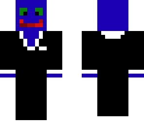 blue guy in a black suit
