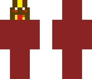 red with a bull face