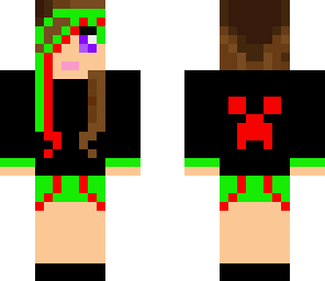 christmas creeper girl cheeseyminecraft