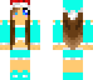 neon santa girl