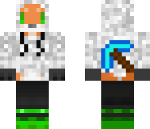 fox in a white hoodie