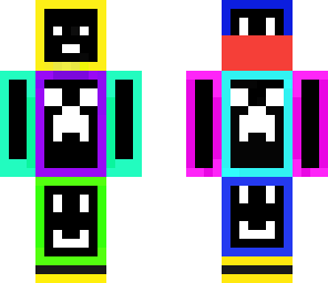 neon  faced man